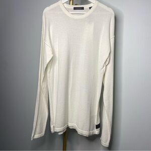 SCOTCH & SODA Men’s Crew Neck Long Sleeve Knit Sweater Off White NWT